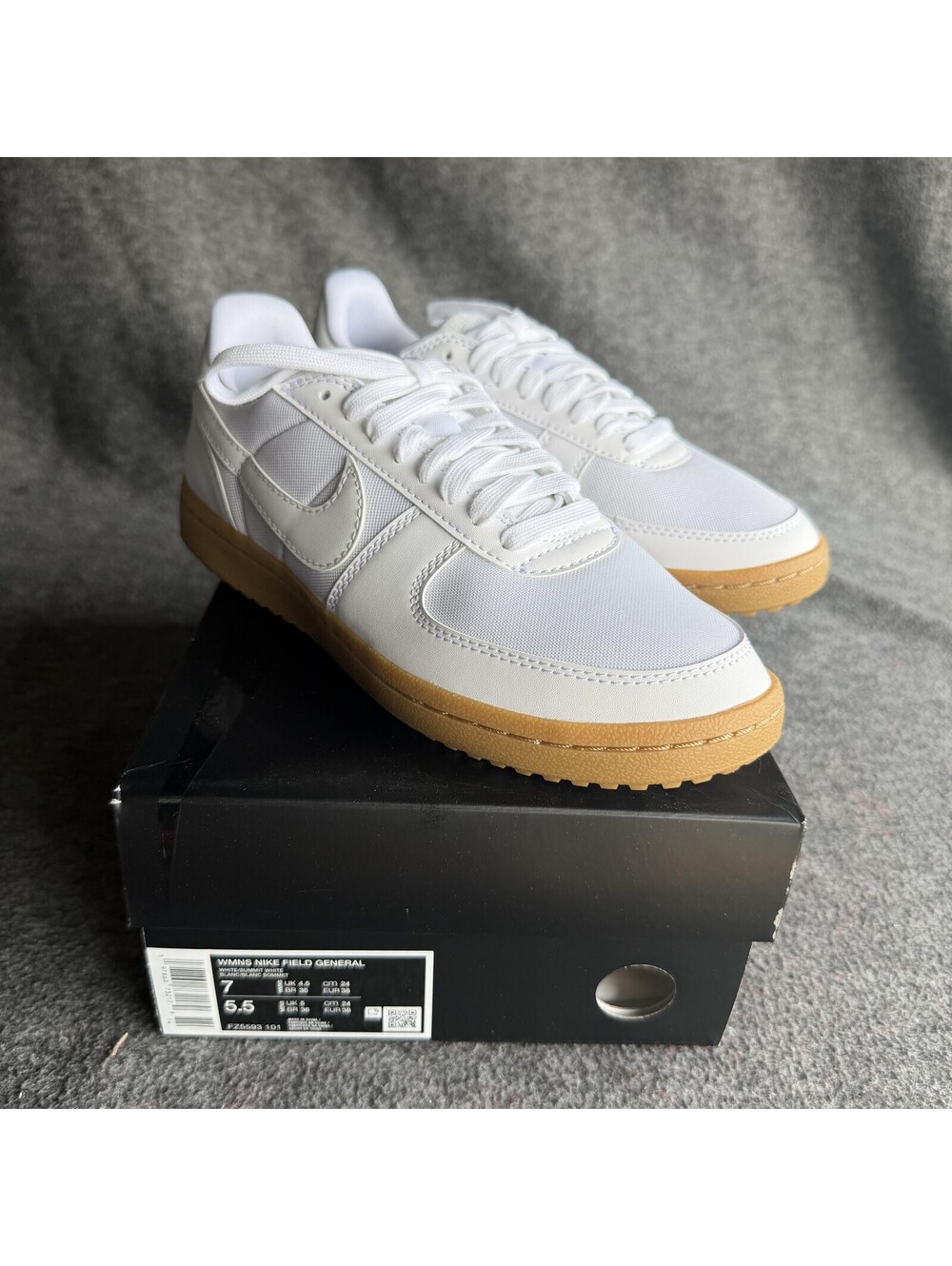 Nike Field General Shoes Womens Size 7 White Gum Casual Sneakers FZ5593-101